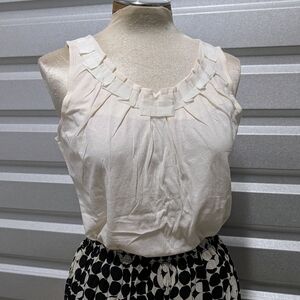 nwt ANN TAYLOR ivory tank top M